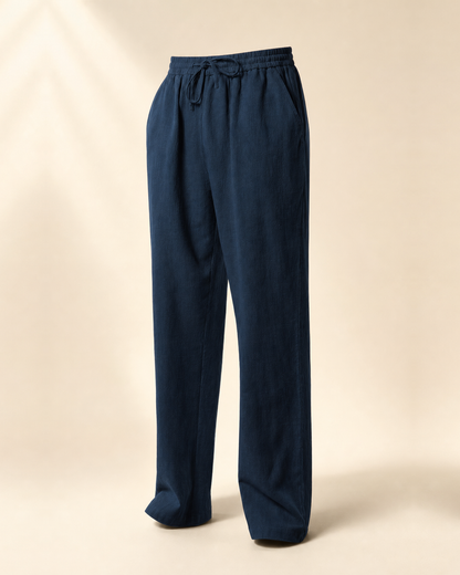 The Riviera Linen-Blend Drawstring Trouser