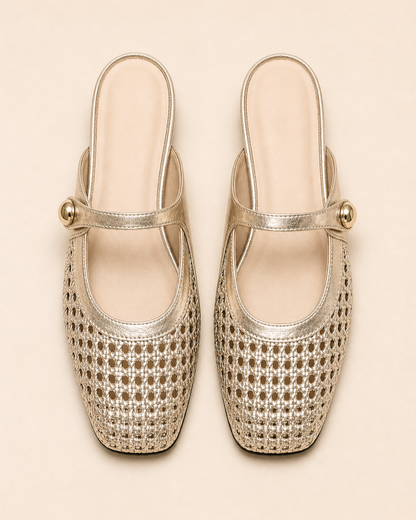 The Soriano Woven Mary Jane Flat