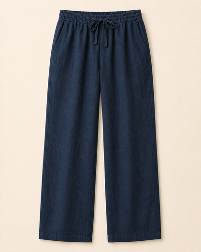 The Riviera Linen-Blend Drawstring Trouser