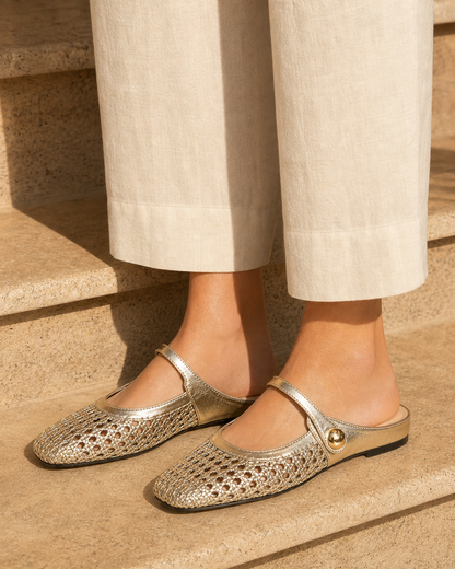 The Soriano Woven Mary Jane Flat