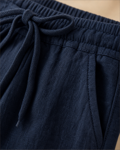 The Riviera Linen-Blend Drawstring Trouser