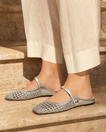 The Soriano Woven Mary Jane Flat