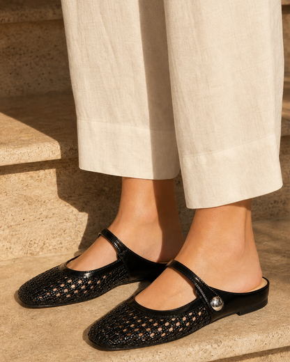 The Soriano Woven Mary Jane Flat