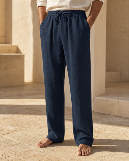 The Riviera Linen-Blend Drawstring Trouser