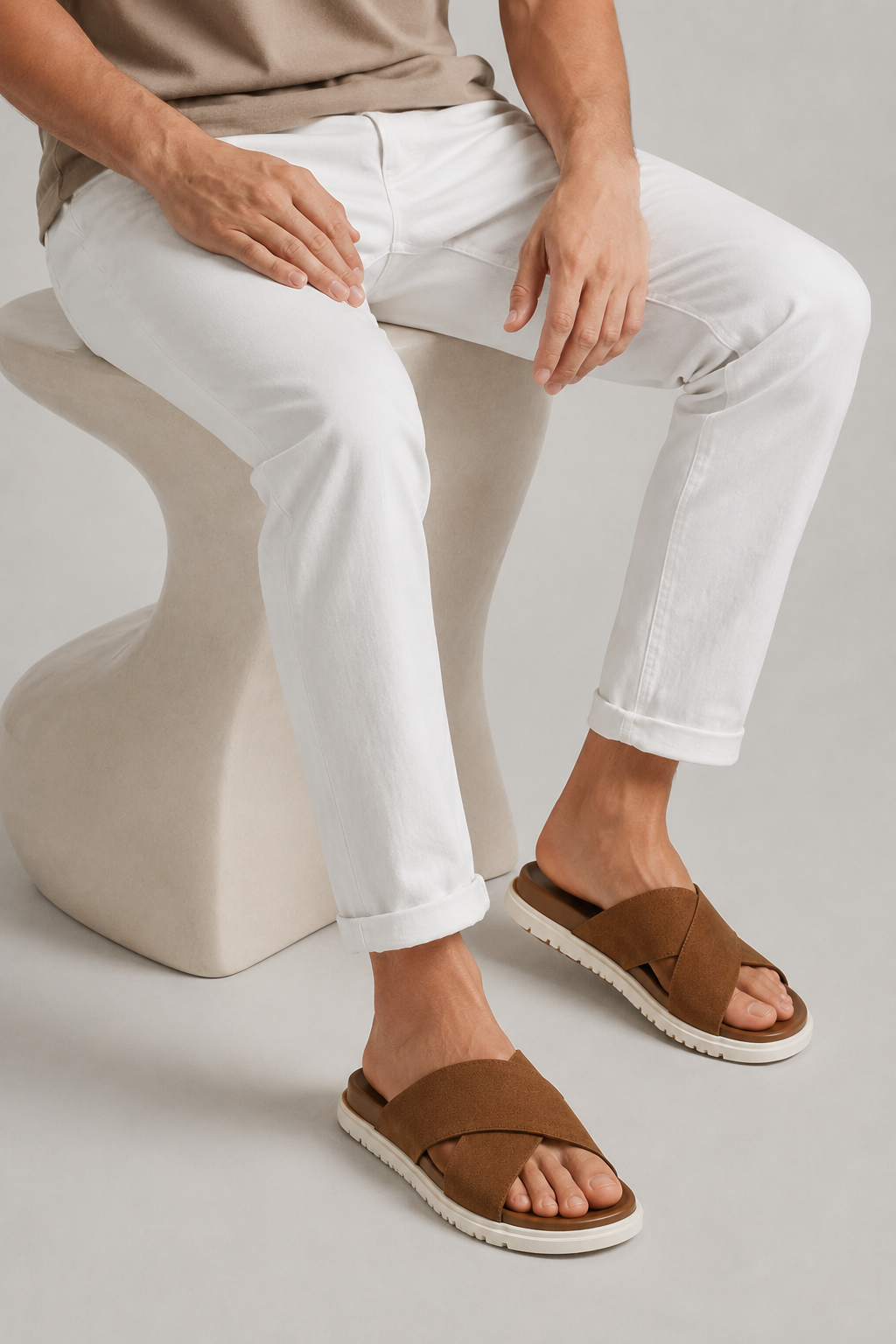 Soriano Crossover Slide Light Brown