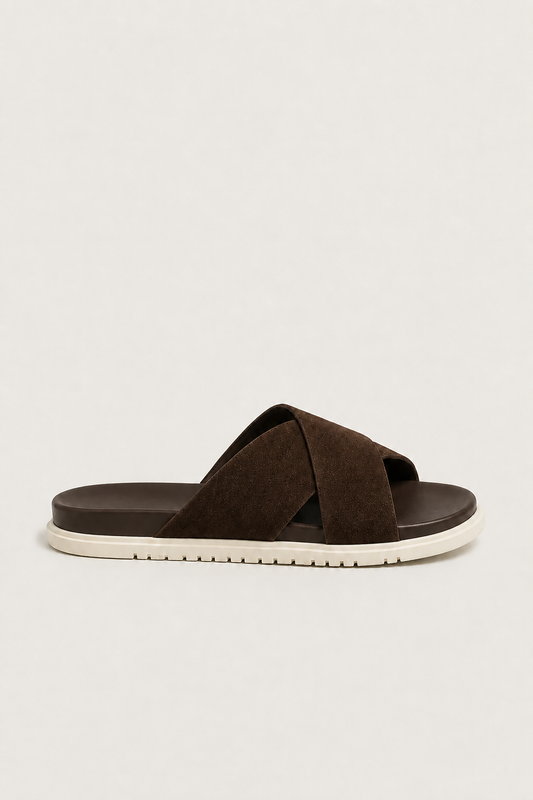 Soriano Crossover Slide Dark Brown
