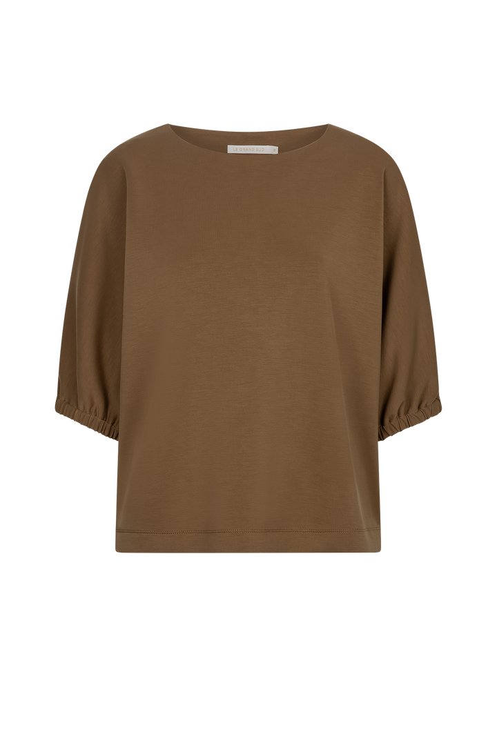 The Soriano Modal Top - Cognac - Front