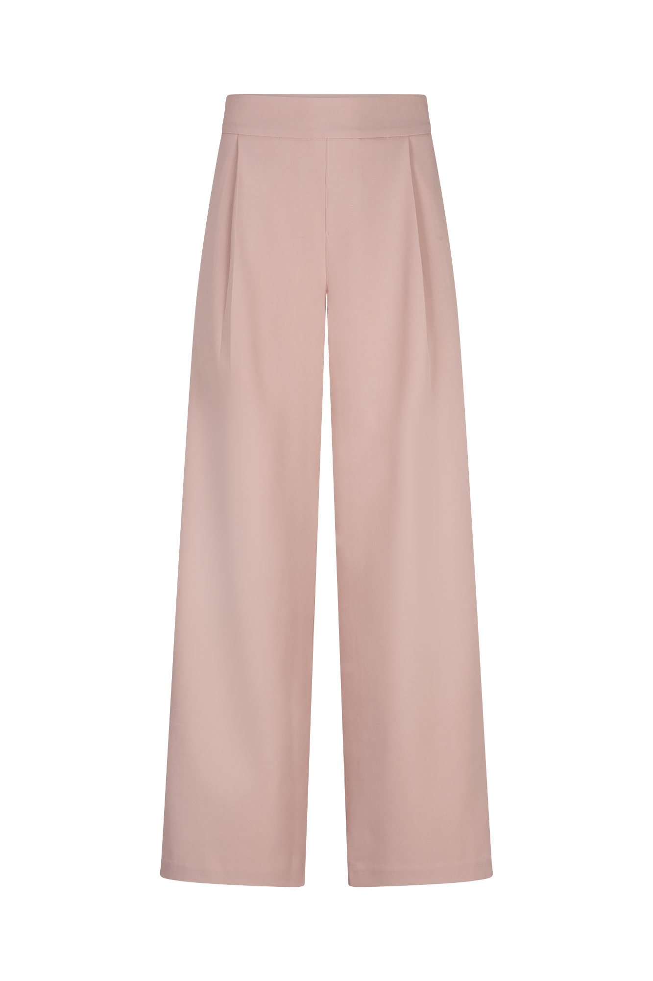 The Soriano Wide-Leg Trouser - Rose - Front