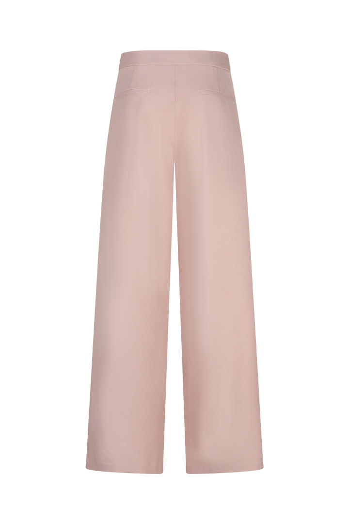 The Soriano Wide-Leg Trouser - Rose - Back