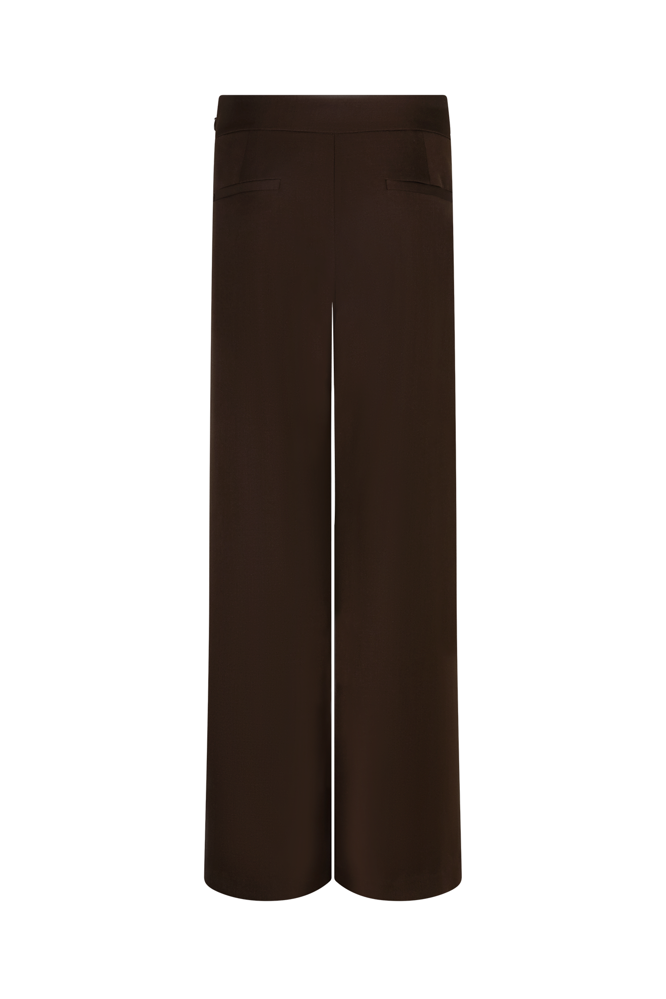 The Soriano Wide-Leg Trouser - Brown - Back