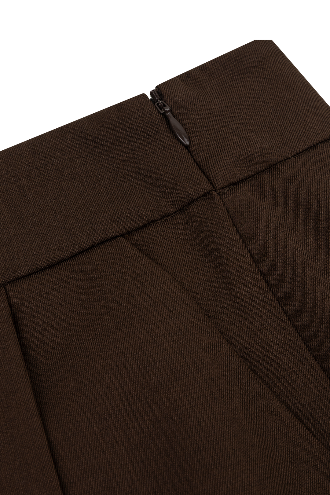 The Soriano Wide-Leg Trouser - Brown - Side