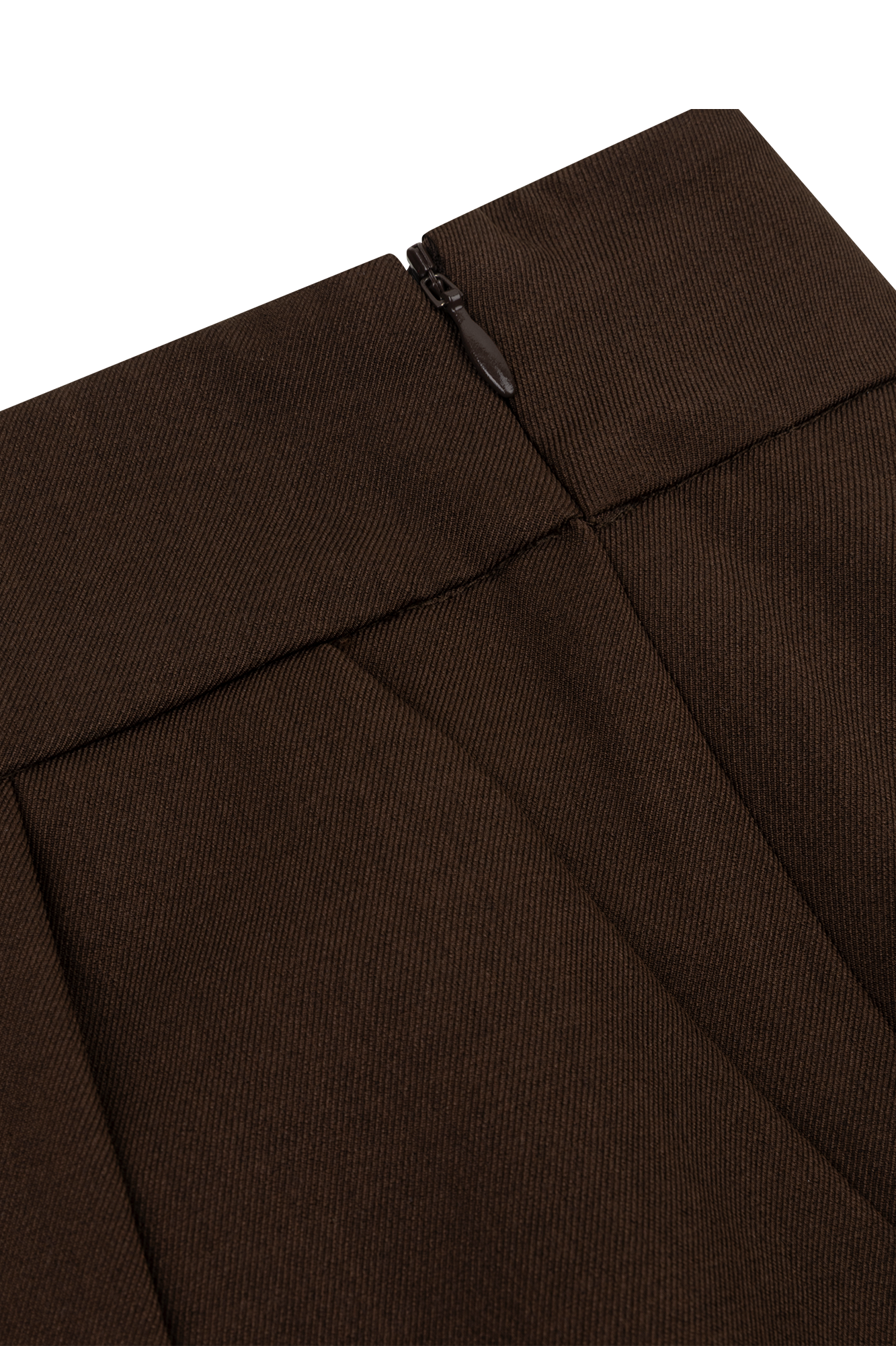 The Soriano Wide-Leg Trouser - Brown - Side