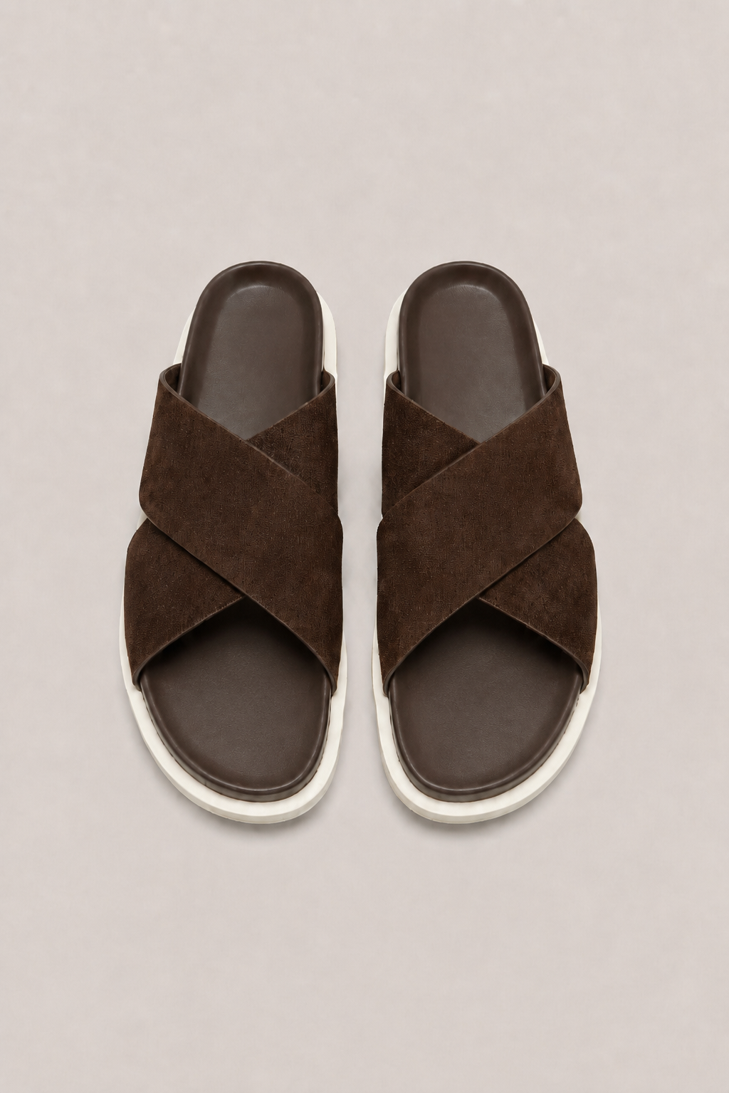 Soriano Crossover Slide Dark Brown