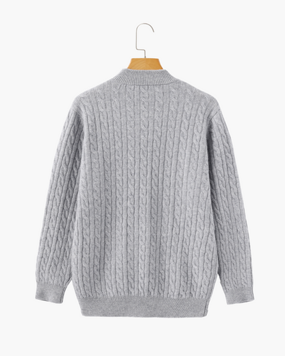 The Soriano Cashmere Woven Half Zip