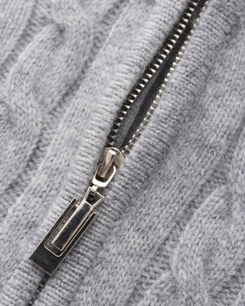 The Soriano Cashmere Woven Half Zip