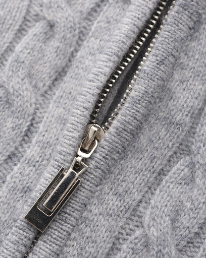 The Soriano Cashmere Woven Half Zip