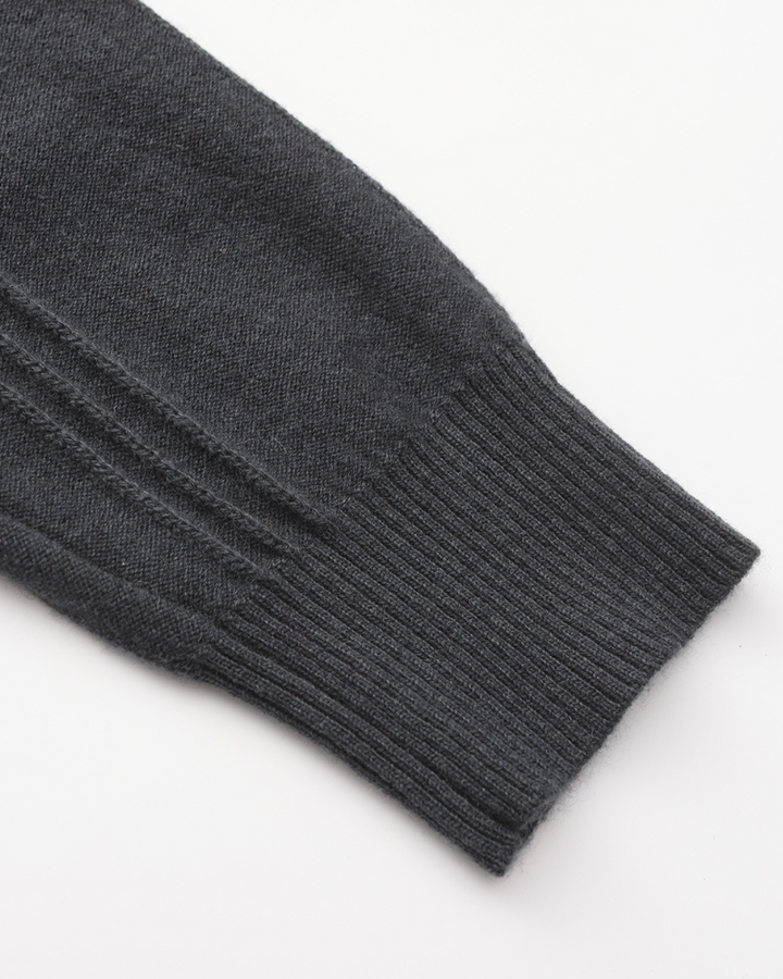 The Soriano Cashmere Ribbed Half Zip