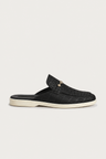 The Soriano Amalfi Croco Mule — Matte Black