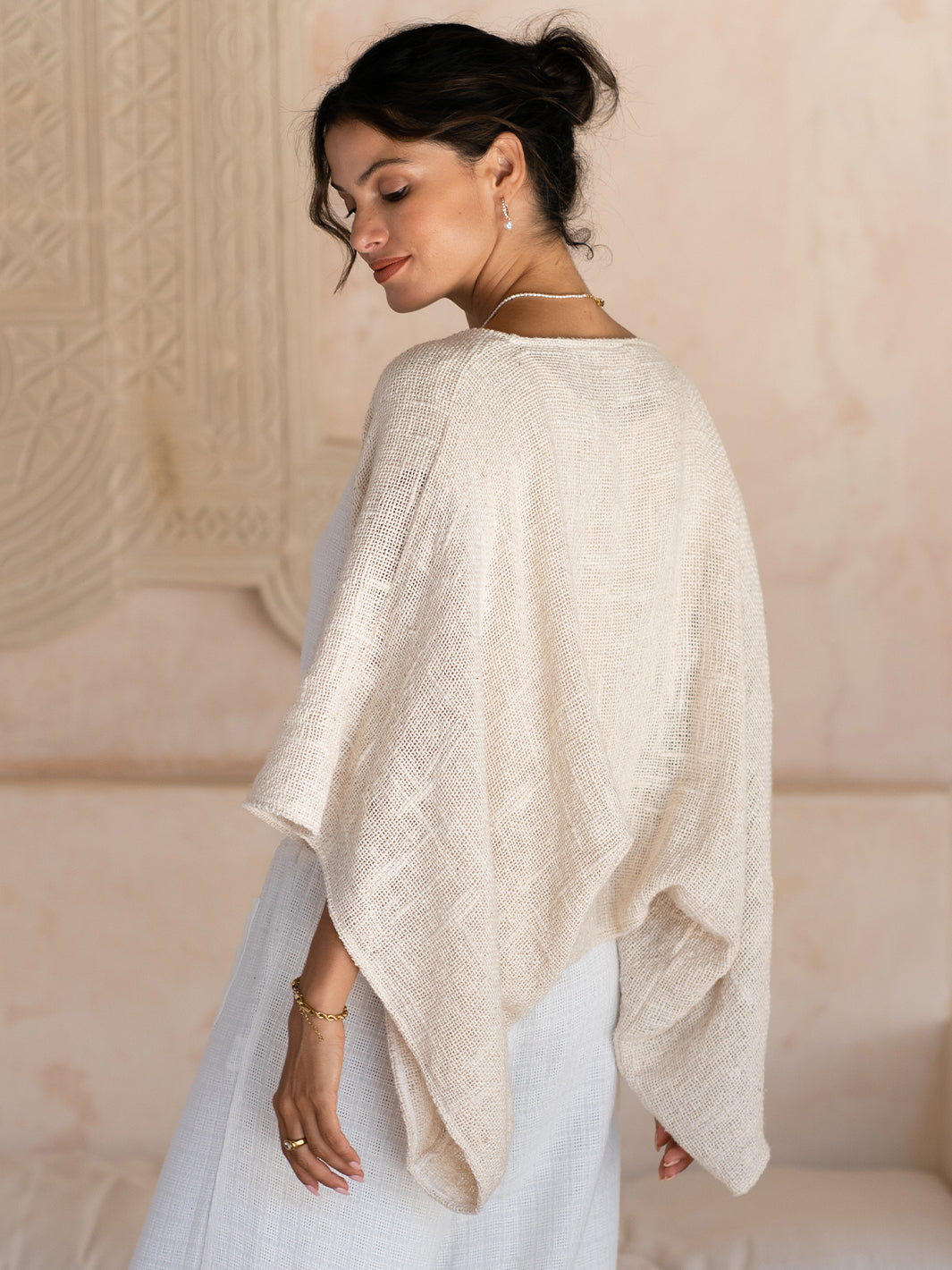 The Bloom Cotton Shrug — Ecru