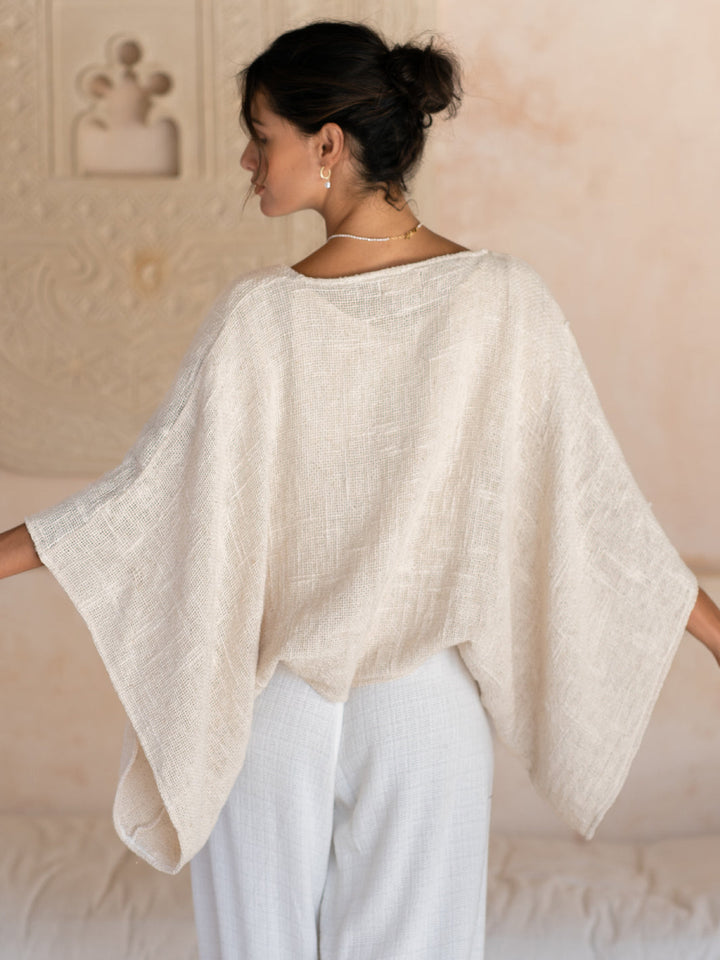 The Bloom Cotton Shrug — Ecru
