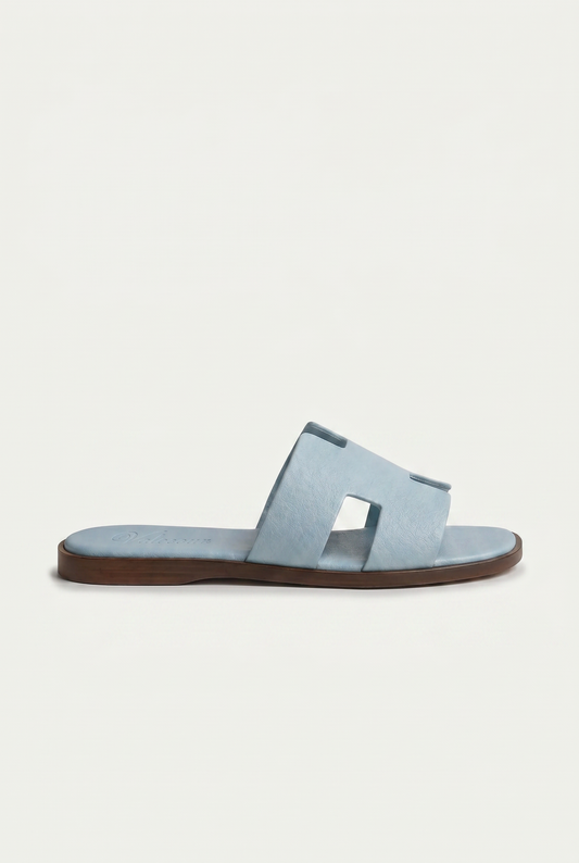 The Soriano Leather Sandal Baby Blue