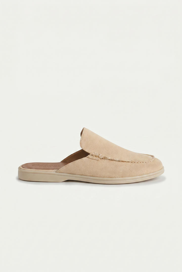 The Soriano Milano Suede Mule — Beige