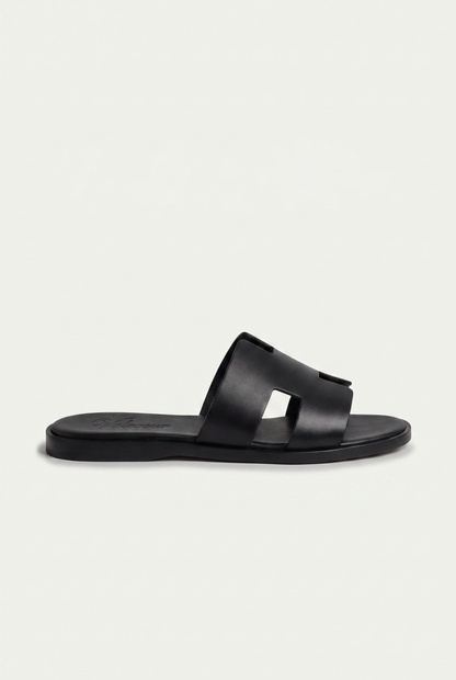 The Soriano Leather Sandal Black