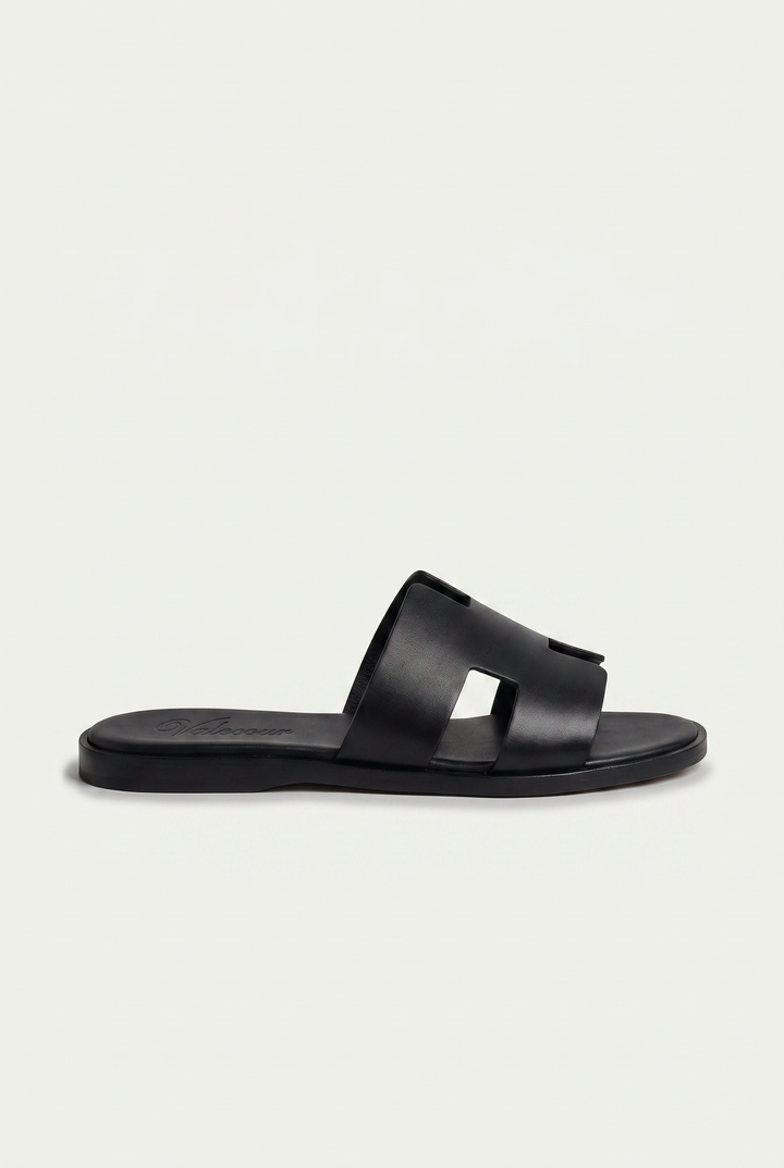 The Soriano Leather Sandal Black