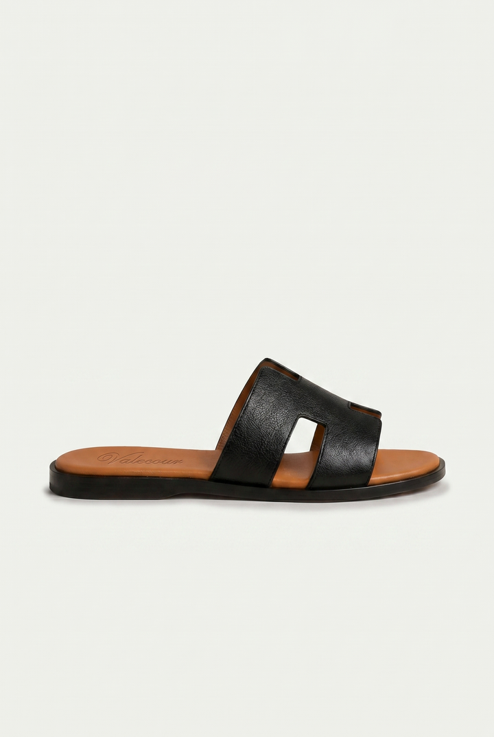 The Soriano Leather Sandal Black/Brown