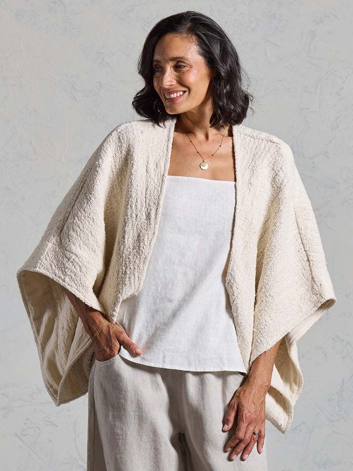 The Bloom Cotton Shrug — Ecru