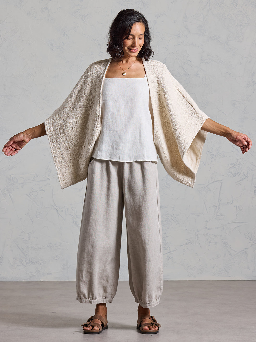 The Bloom Cotton Shrug — Ecru