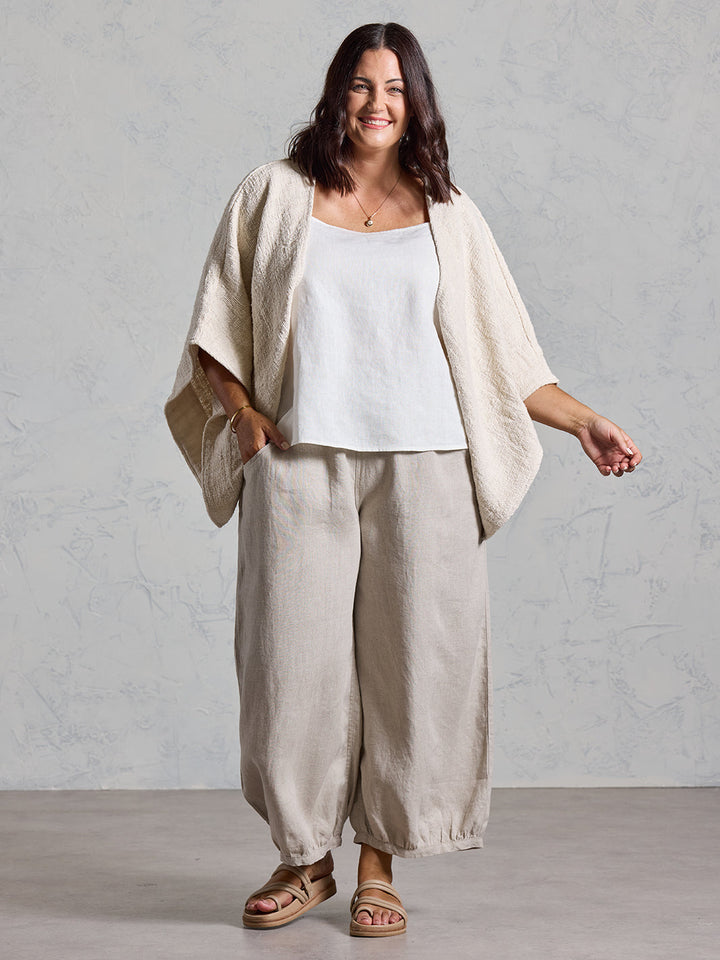 The Bloom Cotton Shrug — Ecru