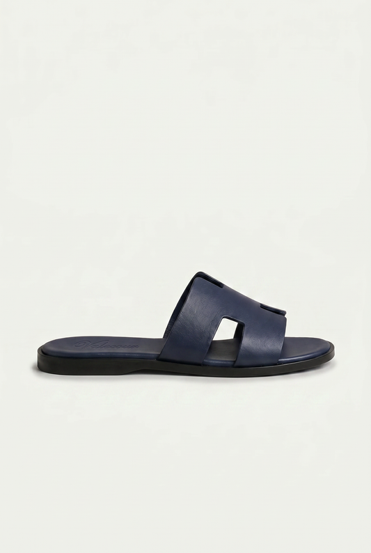 The Soriano Leather Sandal Blue