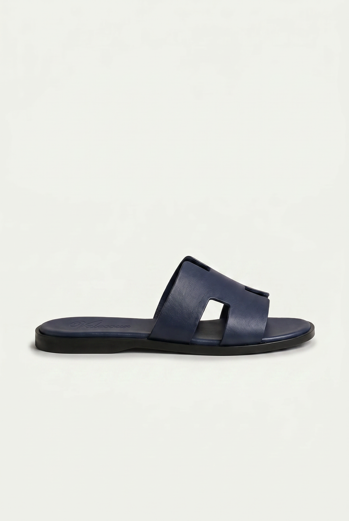 The Soriano Leather Sandal Blue