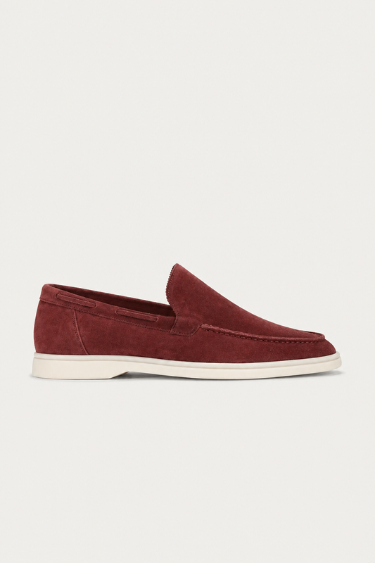 The Soriano Suede Loafer Burgundy