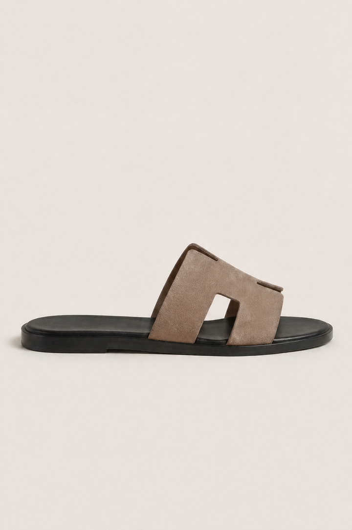 The Soriano Suede Sandal Taupe