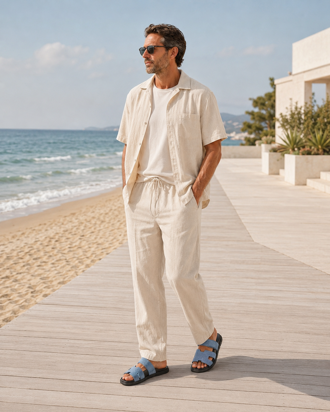 Soriano Taormina Suede Sandal Azzurro