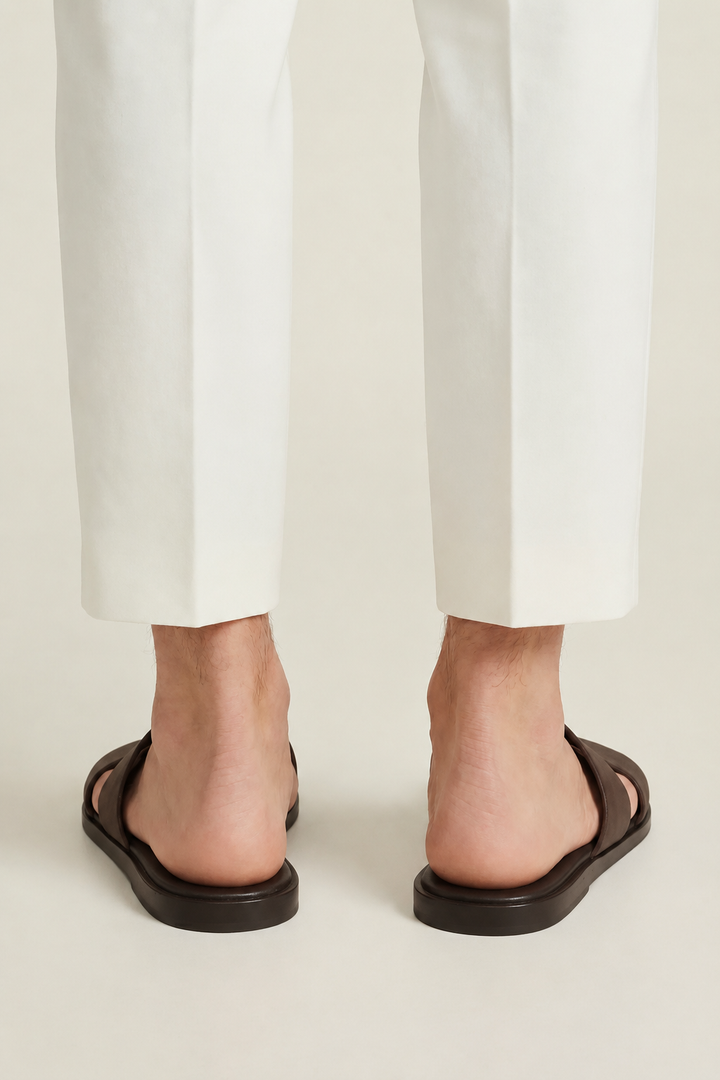 The Soriano Leather Sandal Dark Brown