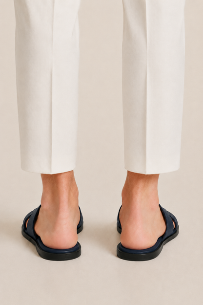The Soriano Leather Sandal Blue