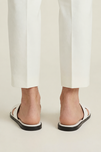 The Soriano Leather Sandal White