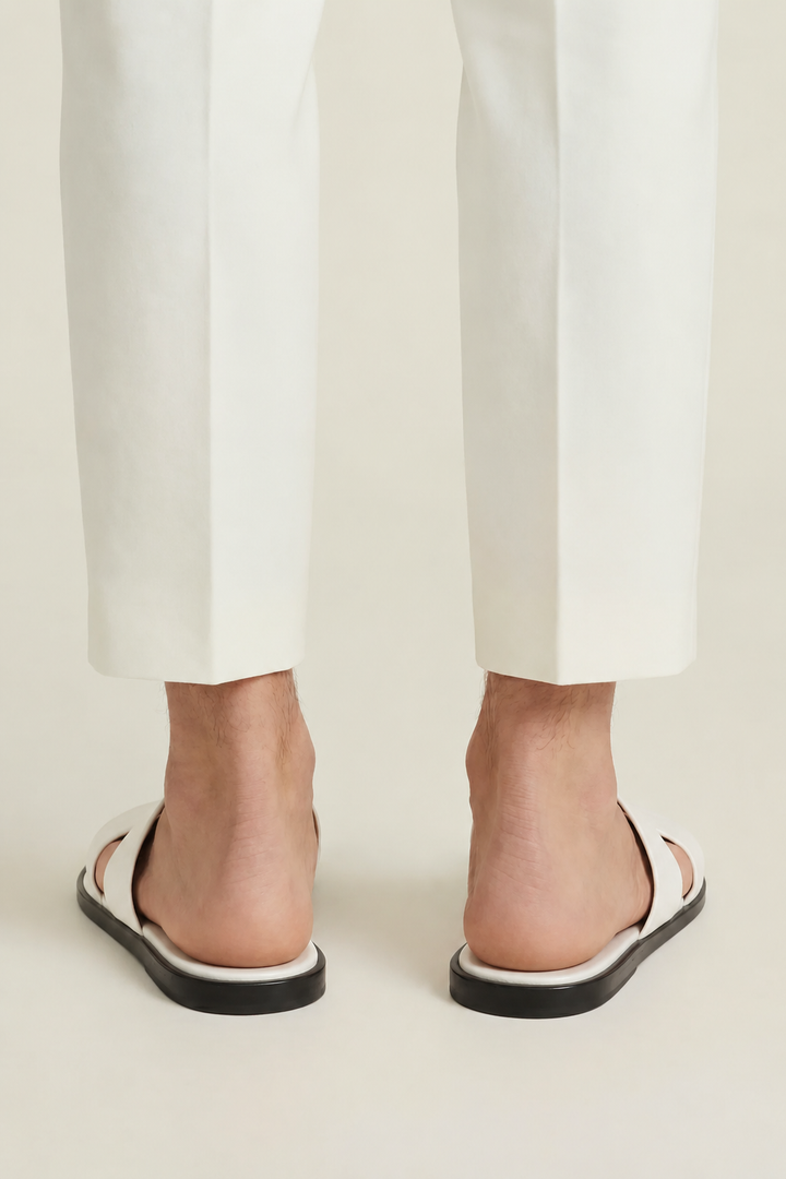 The Soriano Leather Sandal White