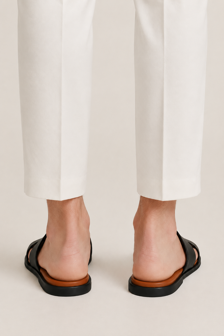 The Soriano Leather Sandal Black/Brown