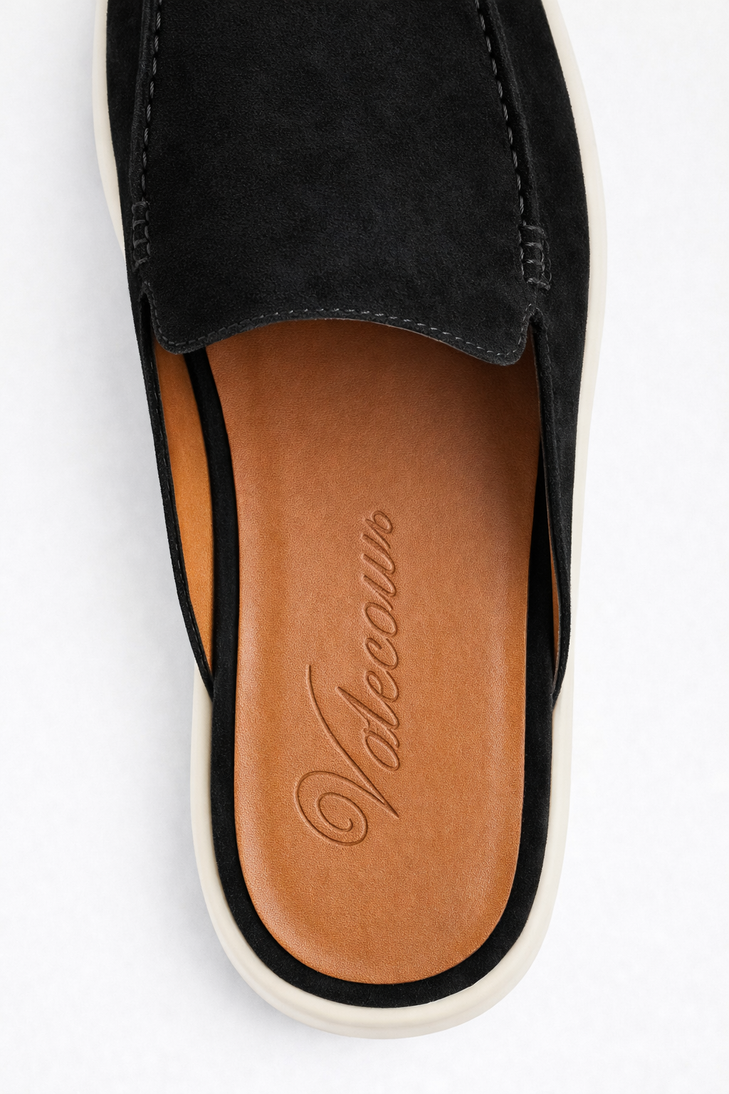 The Soriano Milano Suede Mule — Black