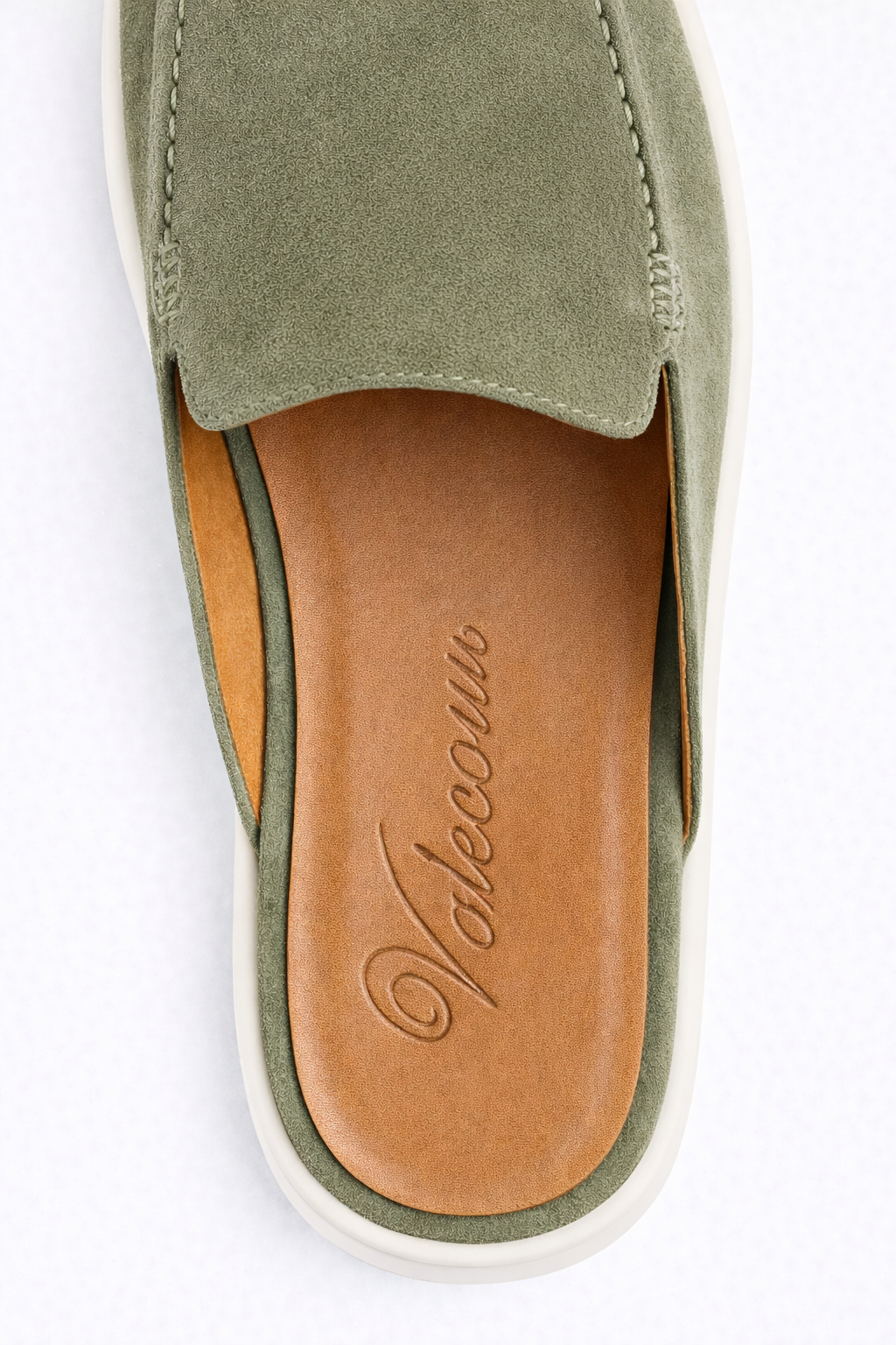 The Soriano Milano Suede Mule — Sage