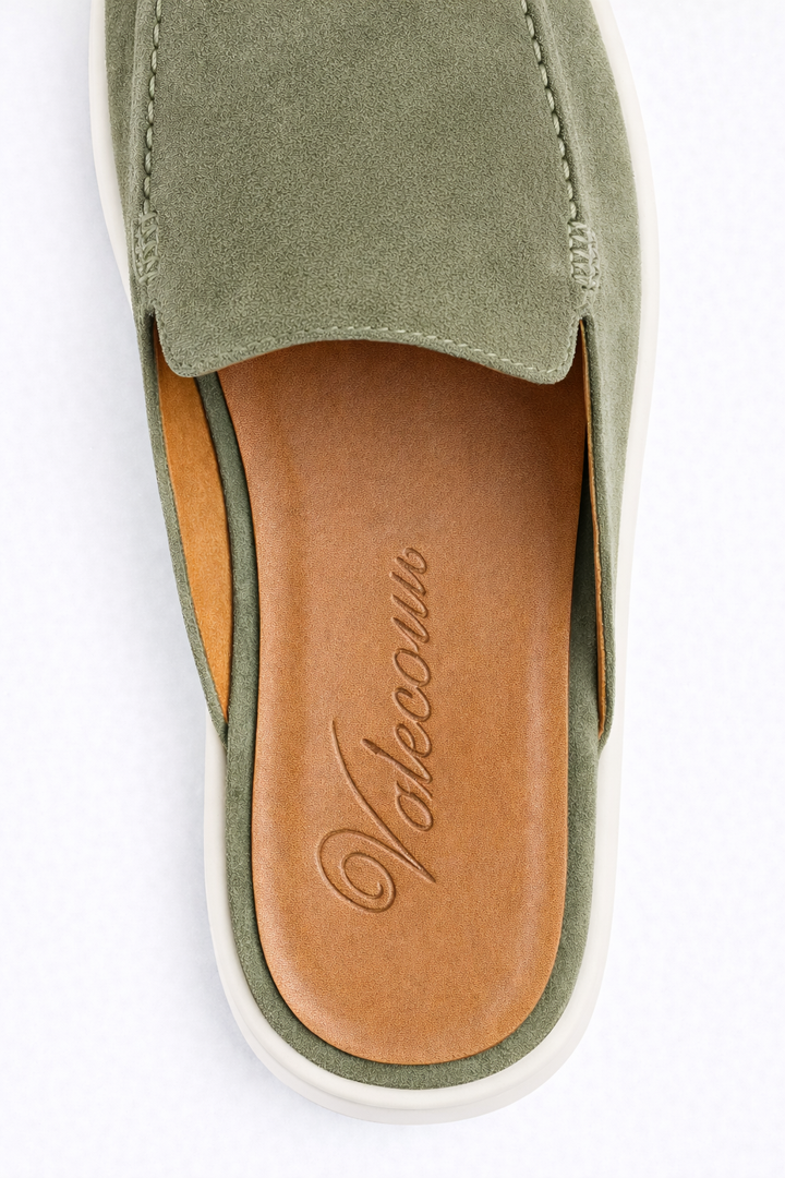 The Soriano Milano Suede Mule — Sage