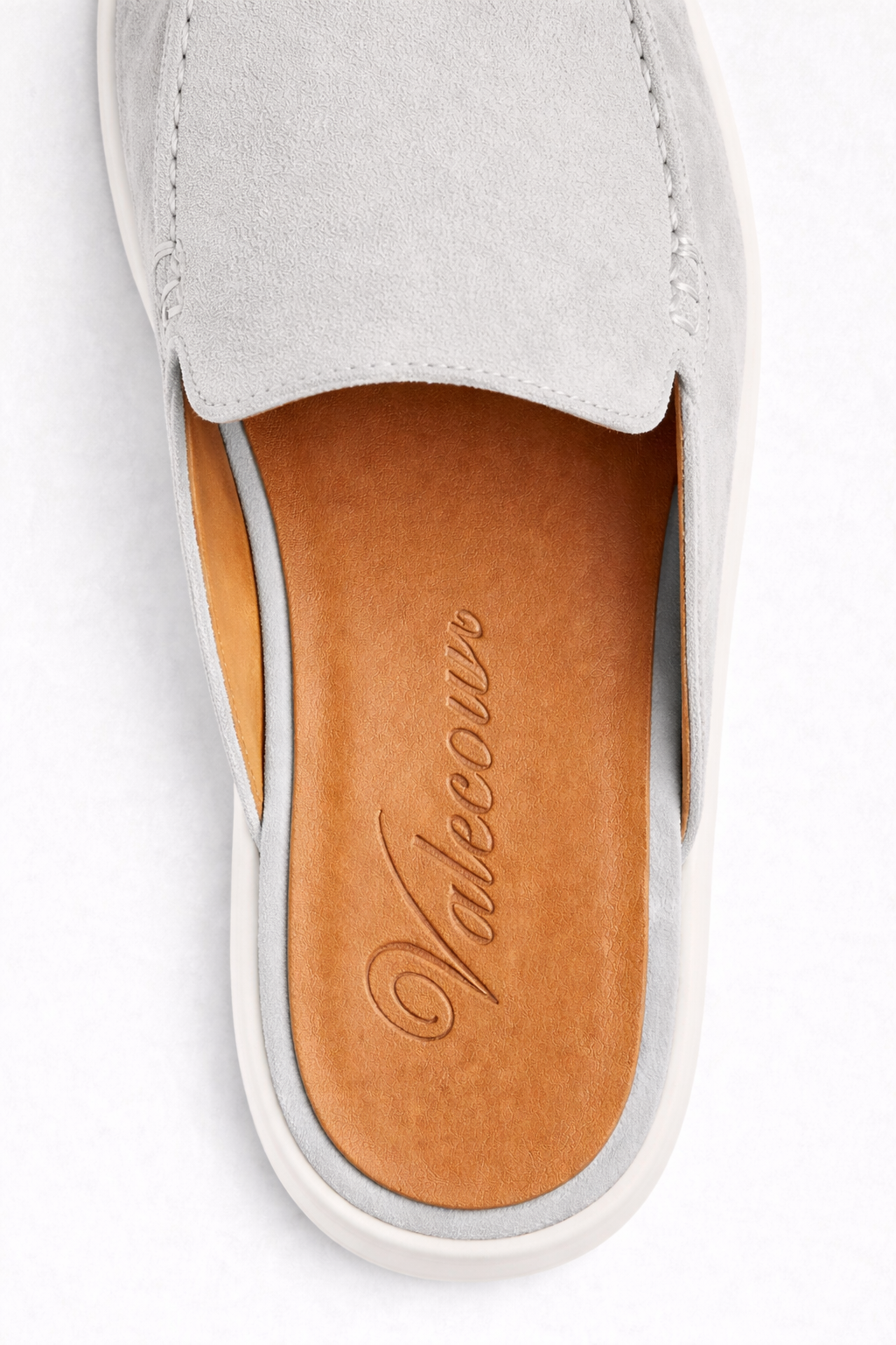The Soriano Milano Suede Mule — White