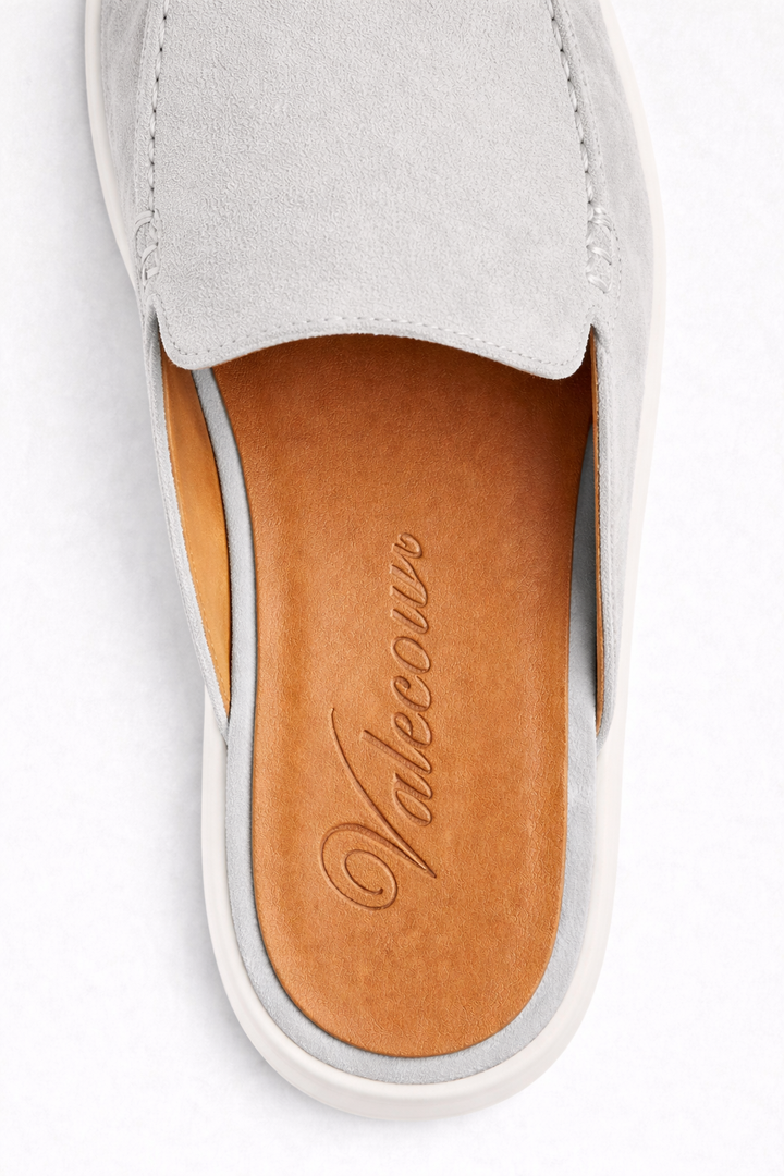 The Soriano Milano Suede Mule — White