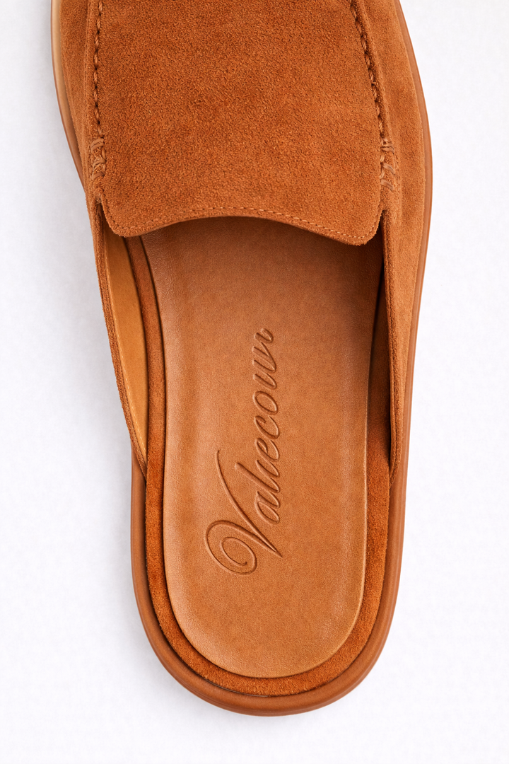 The Soriano Milano Suede Mule — Tan