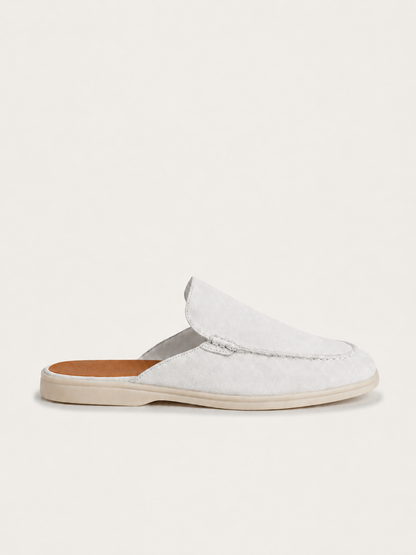 The Soriano Milano Suede Mule — White