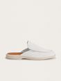 The Soriano Milano Suede Mule — White